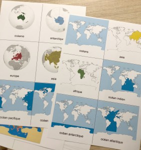 Les continents ief cartes de nomenclature instruction en famille