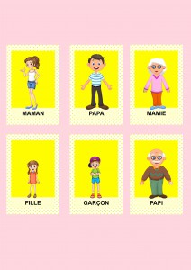 Jeu de 7 familles personnalisé diy jaune