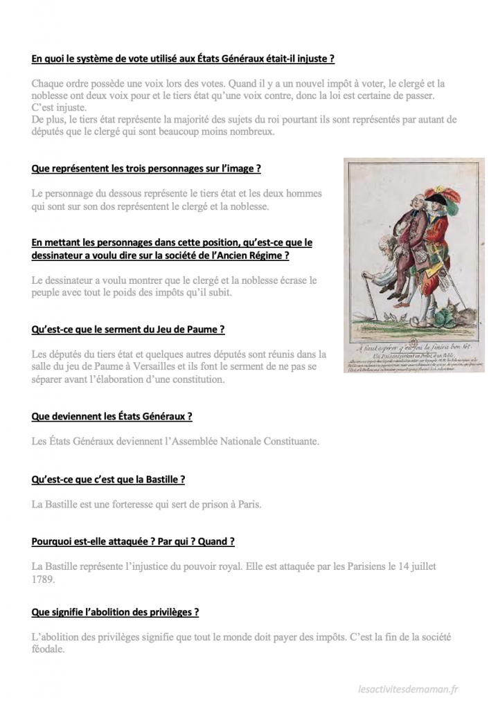 correction histoire révolution française